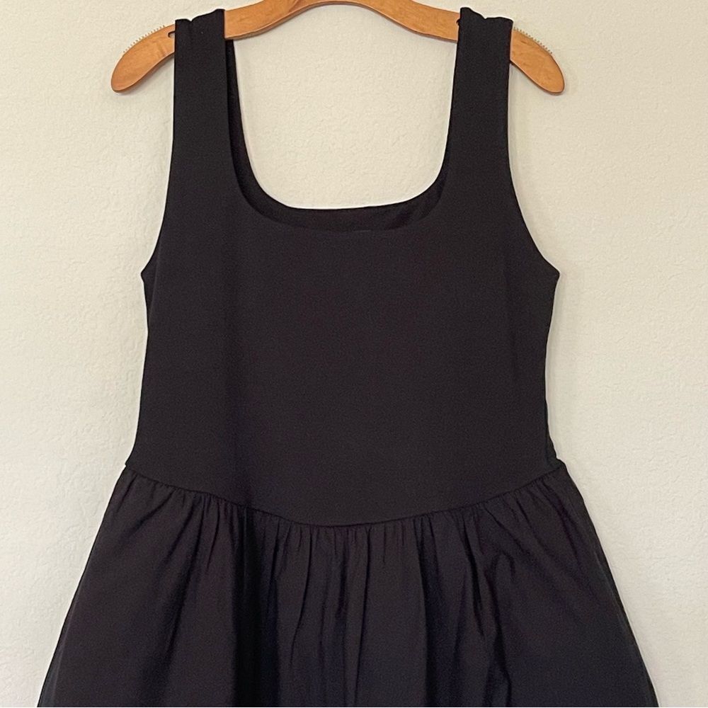 J Crew NWT Drop Waist Mixy Dress Size Large Petite in Black - Picture 10 of 14